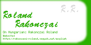 roland rakonczai business card